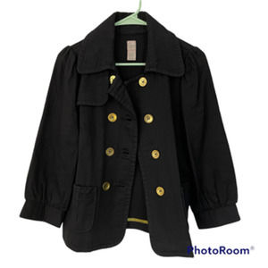 ❤️❤️ Aqua Black Jacket Women's Double Breasted size M